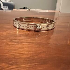 HENRI BENDEL - Cream/Gold Bracelet with Crystals